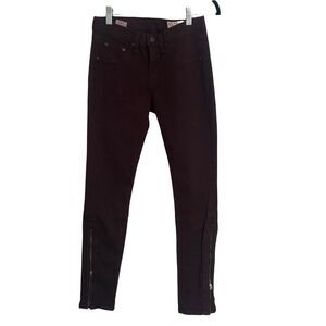 Rag & Bone Maroon Skinny Jeans Sz 26‎